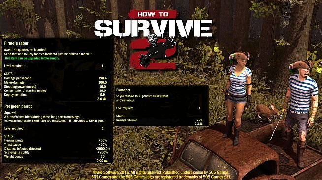 How To Survive 2 - Pirates of the Bayou Skin Pack
