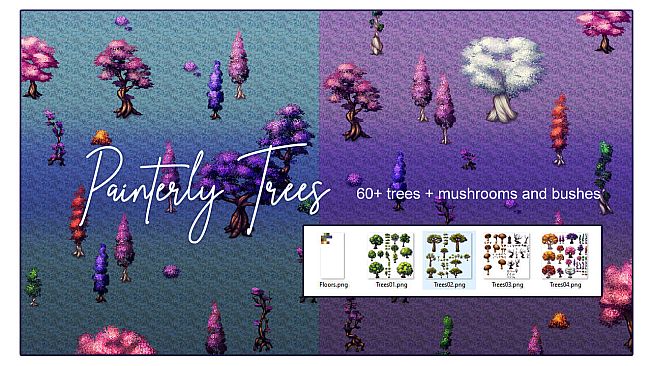 RPG Maker MZ - Painterly Trees Asset Pack