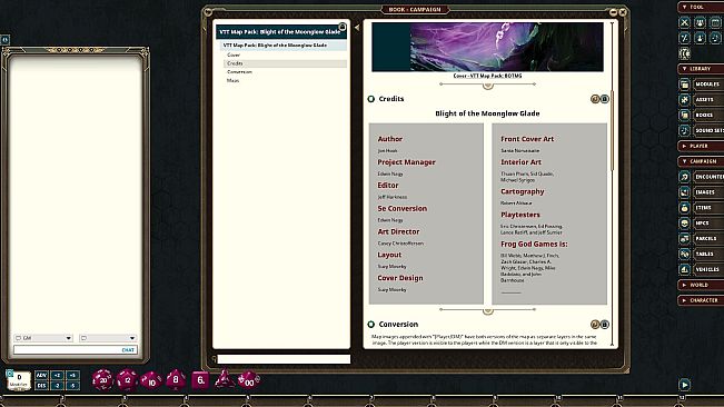 Fantasy Grounds - VTT Map Pack: Blight of the Moonglow Glade