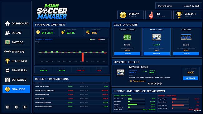 Mini Soccer Manager