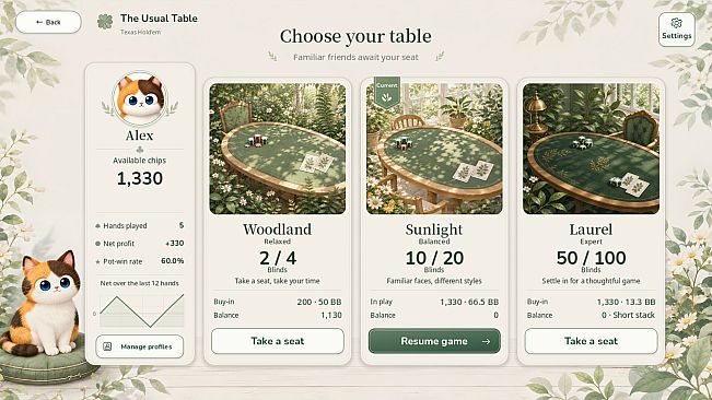 The Usual Table: Texas Hold'em