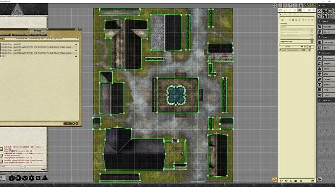 Fantasy Grounds - Pathfinder RPG - Pathfinder Flip-Map - Classic Village Square