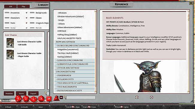 Fantasy Grounds - Pathfinder 2 RPG - Pathfinder Lost Omens Character Guide