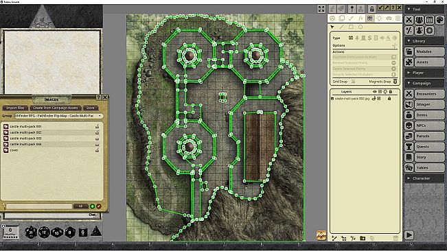 Fantasy Grounds - Pathfinder RPG - Pathfinder Flip-Mat: Castle Multi-Pack