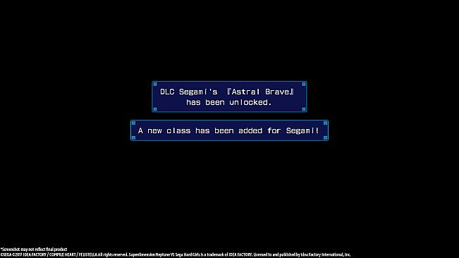 Superdimension Neptune VS Sega Hard Girls - Segami's Astral Brave