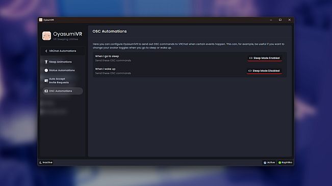 OyasumiVR - VR Sleeping Utilities