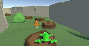 A frog in a small pond