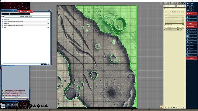 Fantasy Grounds - Starfinder RPG - Flip-Mat - Asteroid