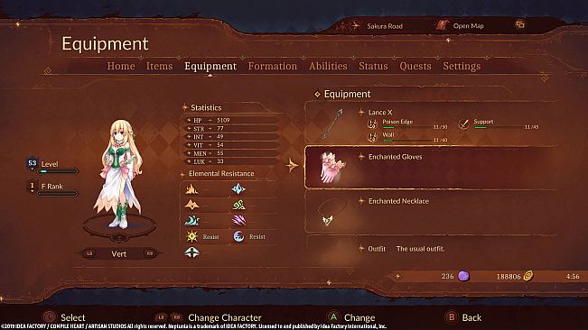 Super Neptunia RPG [Enchanted Series] Equipment Set