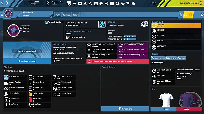 Rugby Union Team Manager 3