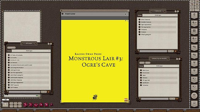 Fantasy Grounds - Monstrous Lair #3: Ogre Cave (Map Pack)