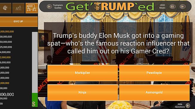 Get'TRUMP`ed Trivia