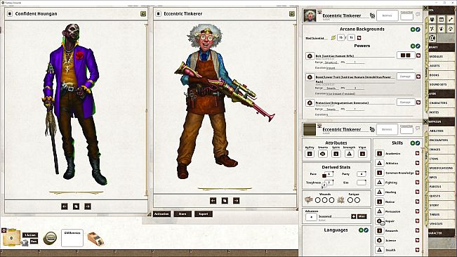 Fantasy Grounds - Deadlands: the Weird West - Hell on the High Plains Archetypes Set 4