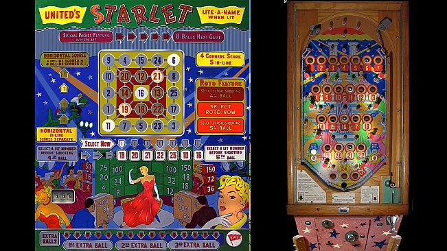 Bingo Pinball Gameroom - United Starlet