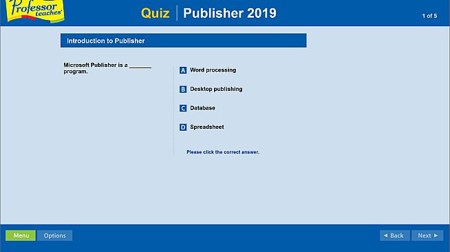 Professor Teaches Publisher 2019