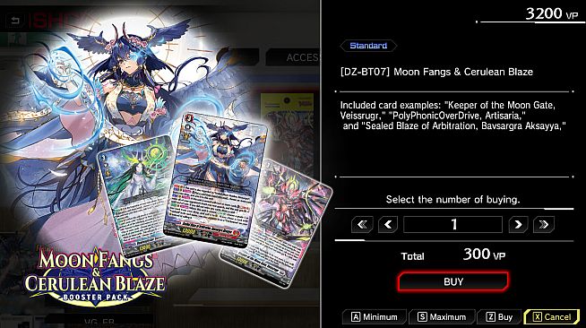 Cardfight!! Vanguard DD 2:Card Unlock Vol. 6【DZ-BT07】"Moon Fangs & Cerulean Blaze"