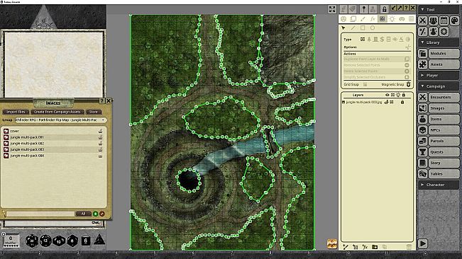 Fantasy Grounds - Pathfinder RPG - Pathfinder Flip-Mat: Jungle Multi-Pack