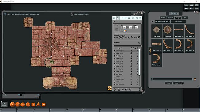 Fantasy Grounds - FG Desert Ruins Map Pack
