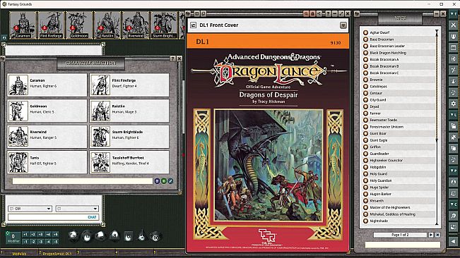 Fantasy Grounds - D&D Classics: DL1 Dragons of Despair (1E)