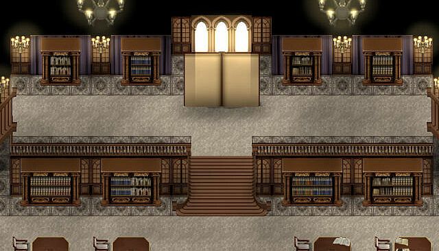 RPG Maker MZ - KR Dark Academia Library Tileset