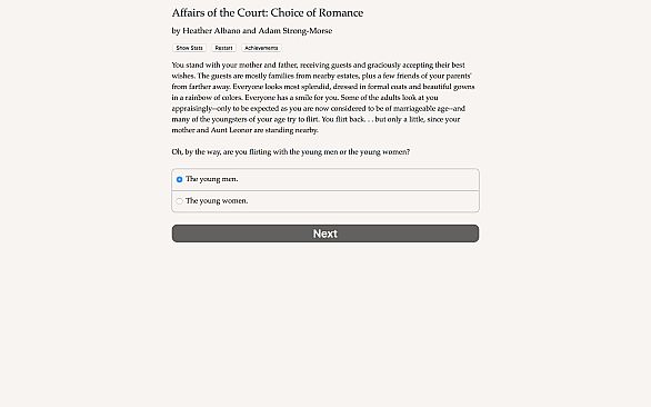 Affairs of the Court: Choice of Romance