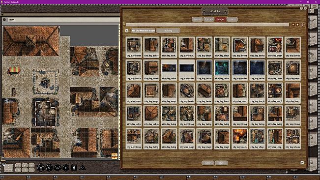 Fantasy Grounds - Black Scrolls Medieval Fantasy City (Map Tile Pack)
