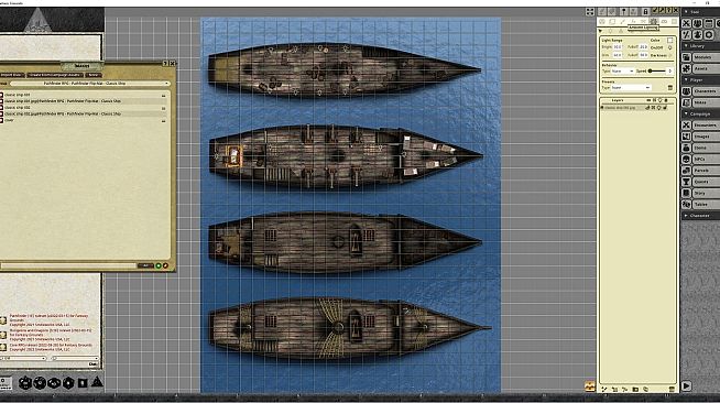 Fantasy Grounds - Pathfinder RPG - Pathfinder Flip-Map - Classic Ship