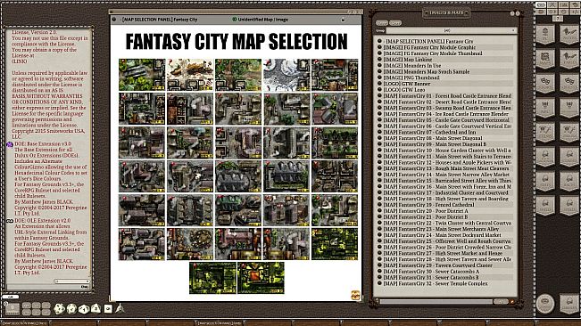Fantasy Grounds - Meanders Map Pack: Fantasy City Spring Season (Map Pack)