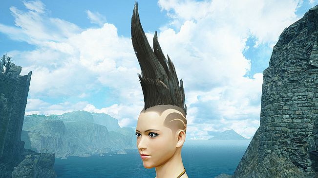 Monster Hunter Rise - "Spiribird Edge" hairstyle