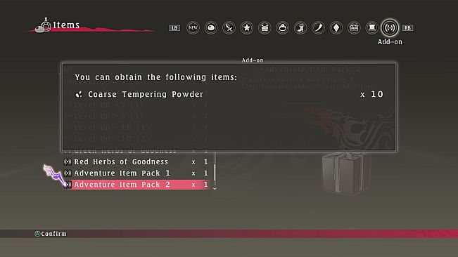 Tales of Berseria - Adventure Item Pack 2