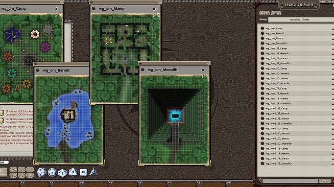 Fantasy Grounds - 0one's Colorprints #9: Woodland Glades (Map Pack)
