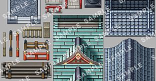 RPG Maker MZ - SERIALGAMES Living Good City Tileset - Shrine and Temples SET