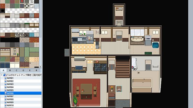 RPG Maker MZ - DorapixelMapChips - Modern JP Interiors