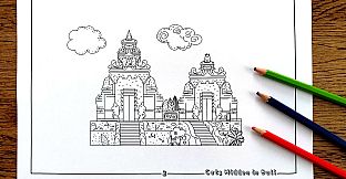 Cats Hidden in Bali - Coloring Book