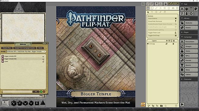 Fantasy Grounds - Pathfinder RPG - Pathfinder Flip-Mat: Bigger Temple