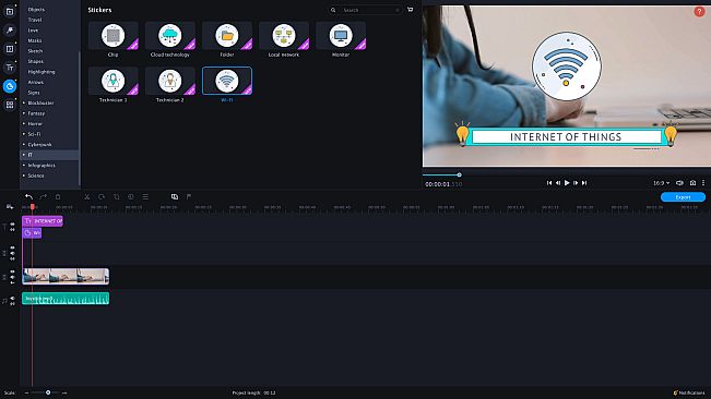 Movavi Video Editor Plus 2022 - Technology Set