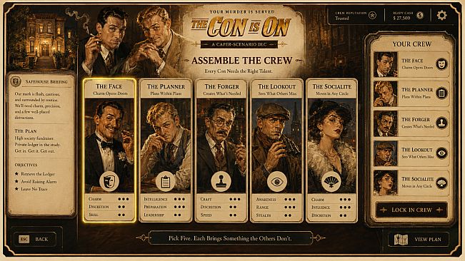 Your Murder Is Served - The Con Is On: A Caper-Scenario DLC