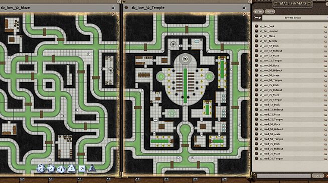 Fantasy Grounds - 0one's Colorprints #5: Sewers Below (Map Pack)