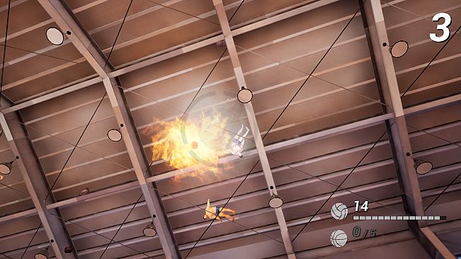 A game that saves the muscles caught in the ceiling of the gymnasium