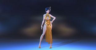 Angel Legion-DLC High-Slit Cheongsam (Orange)
