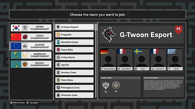 Legends Esport Manager