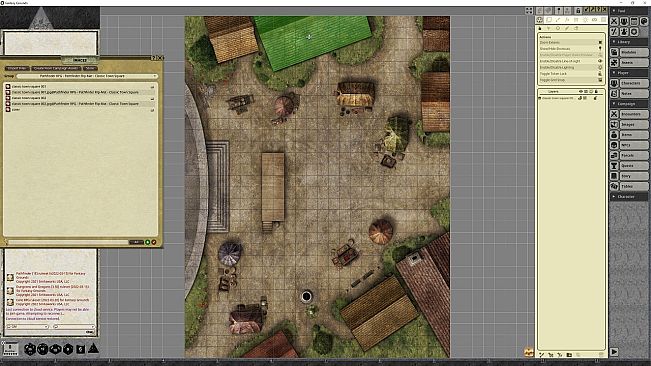Fantasy Grounds - Pathfinder RPG - Pathfinder Flip-Map - Classic Town Square