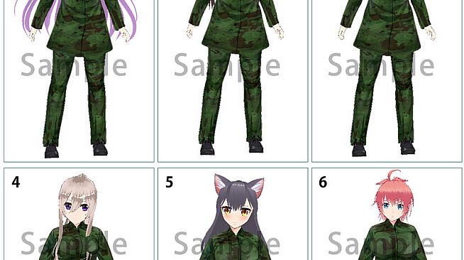 RPG Maker 3D Character Converter - Gee-kun-soft character 14 military uniform 3