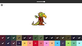 RETRO-PIXEL COLOR PALETTE: Color by Number