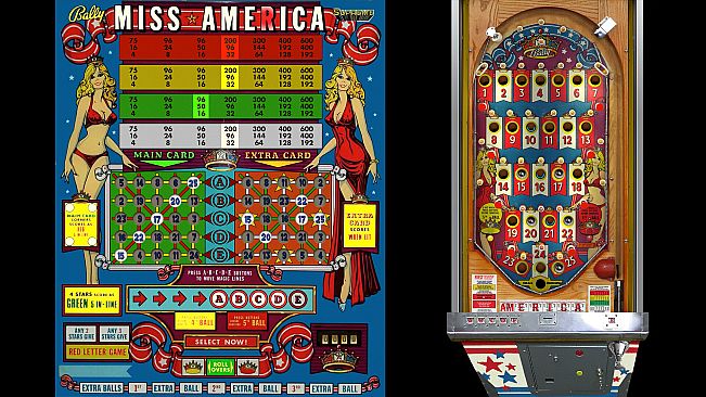 Bingo Pinball Gameroom - Bally Miss America Supreme