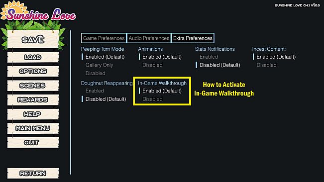 Sunshine Love CH2 Walkthrough