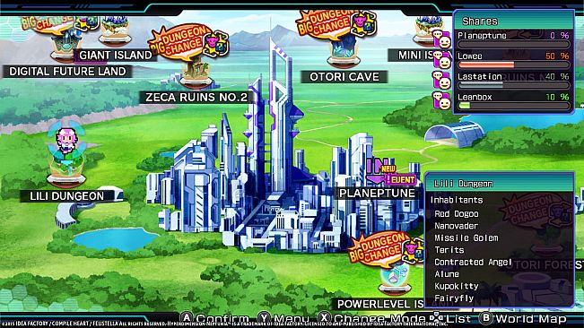 Hyperdimension Neptunia Re;Birth3 Lily-ad Dungeon