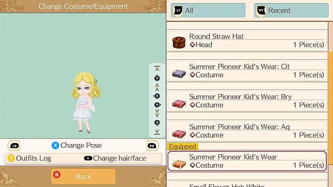 Frontier Summer Clothes Set - WorldNeverland - Daily Life in the Elnea Kingdom - Another Life Adventure