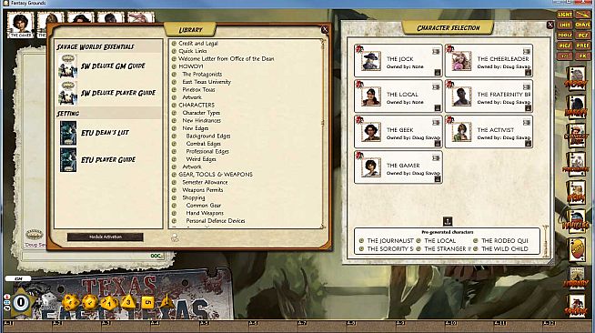 Fantasy Grounds - Savage Worlds: ETU - East Texas University