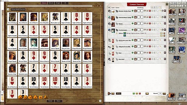 Fantasy Grounds - Savage Worlds Over-Sized Action Deck